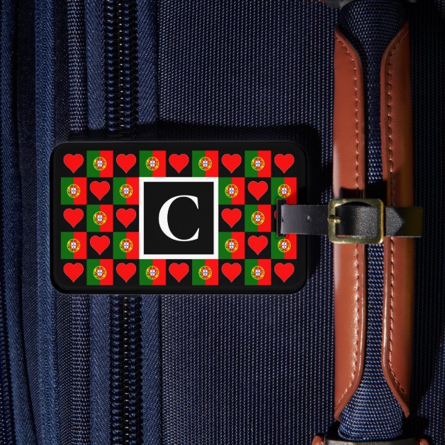 Étiquette À Bagage Portugal personnalisé Drapeau portugais texte pers (Insitu Rectoal 4)