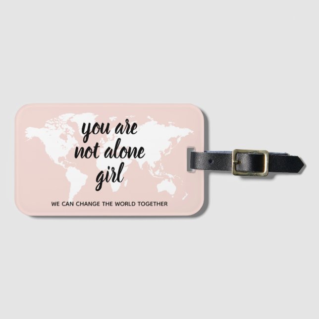 Étiquette À Bagage Positif Vous N'Êtes Pas Seul Citation Motivation F (Devant Horizontal)
