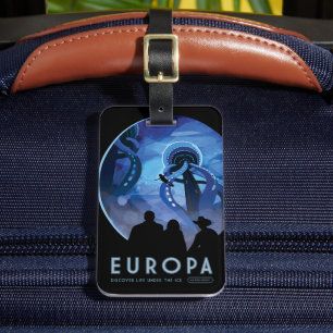 Étiquette À Bagage Poster de voyage Retro Space - Jupiter's Moon Euro