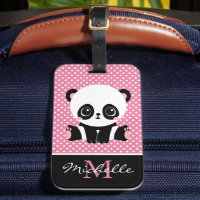 Pot Polka personnalisé Monogram Cute Panda