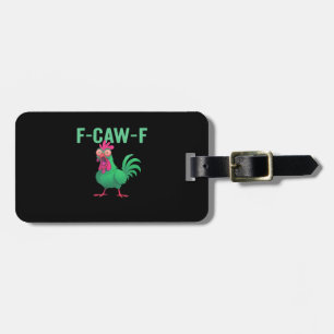 Étiquette À Bagage Poulet de style vintage F-Caw-F