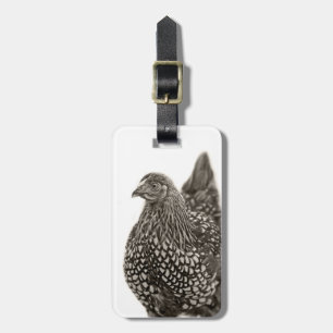 Étiquette À Bagage Poulet de Wyandotte doré