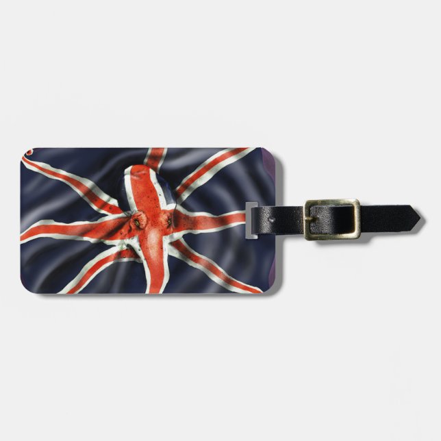 Étiquette À Bagage Poulpe d'Union Jack (Devant horizontal)