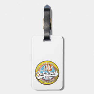 Étiquette À Bagage Pour le logo Adventure Fabulous Indonesia