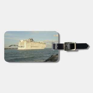 Étiquette À Bagage Poursuite épique - bateau de croisière d'oiseau et