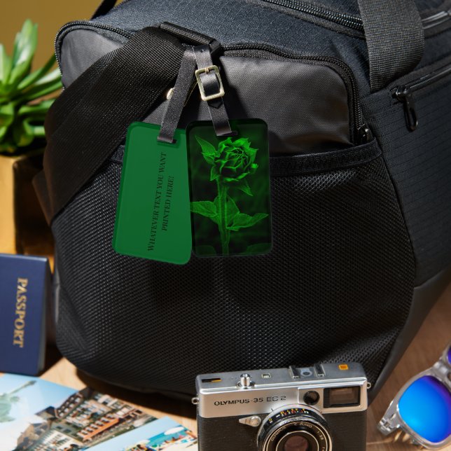 Étiquette À Bagage "Pousse Verte"  (Recto & Verso)