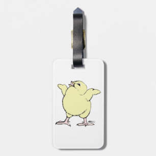 Étiquette À Bagage Poussin heureux