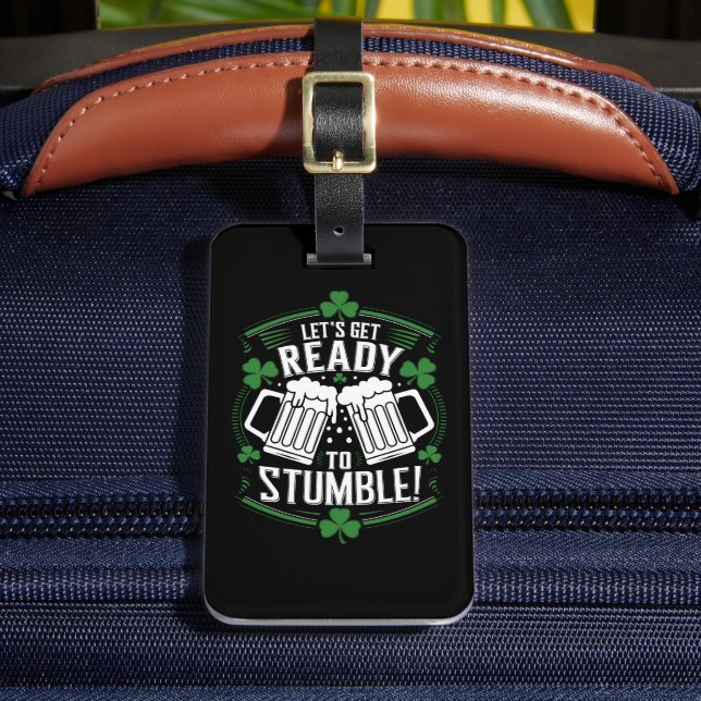 Étiquette À Bagage Préparons-nous à trébucher Funny St Patrick's Day (Insitu Rectoal 2)