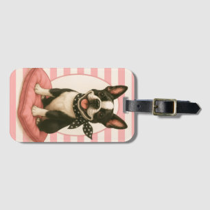 Étiquette À Bagage Preppy Boston Terrier