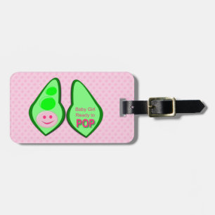 Étiquette À Bagage Prêt à pop bébé fille Pea rose Personnalisé
