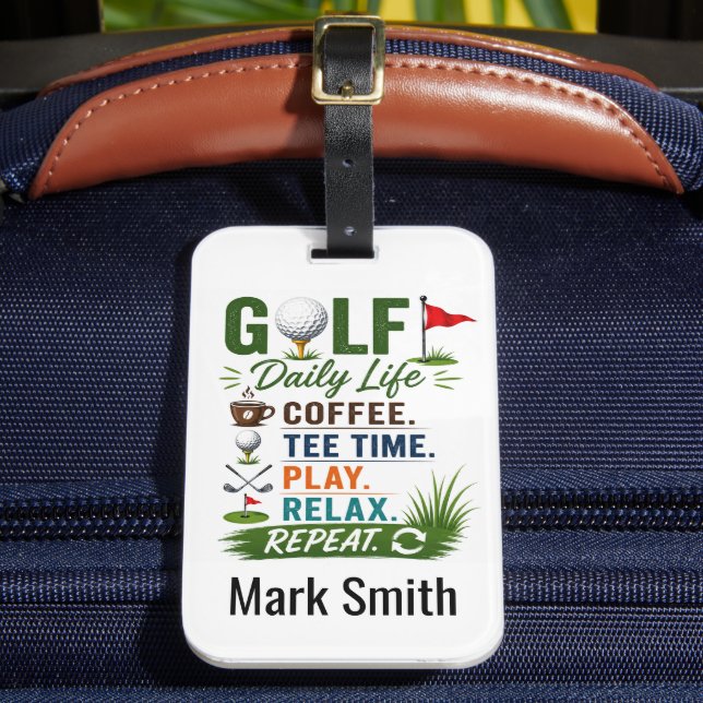 Étiquette À Bagage Prévisions quotidiennes de golf pour golfeur (Insitu Rectoal 2)