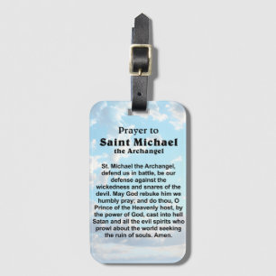 Étiquette À Bagage Prière catholique pour la protection et le courage