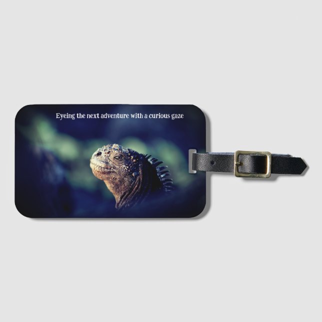 Étiquette À Bagage Pris dans l'acte l'iguane marin (Devant Horizontal)