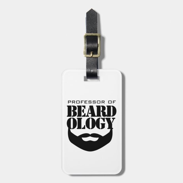 Étiquette À Bagage Professeur amusant de Beardologie (Devant Vertical)