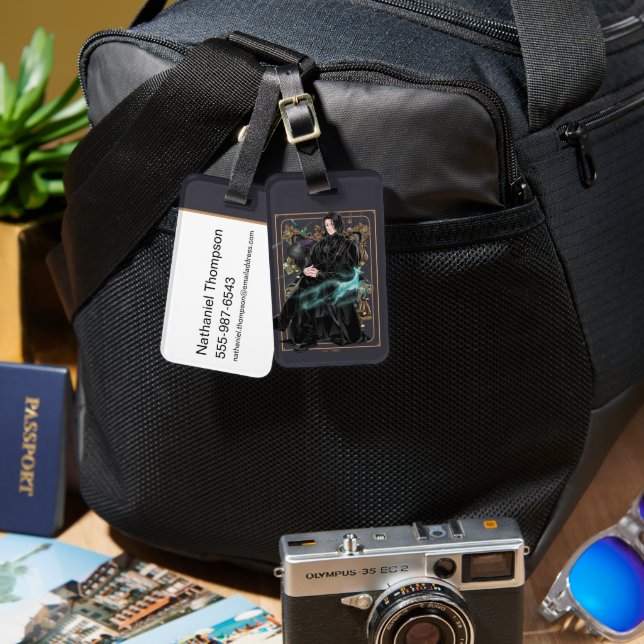 Étiquette À Bagage Professeur Anime Severus Snape assis (Recto & Verso)