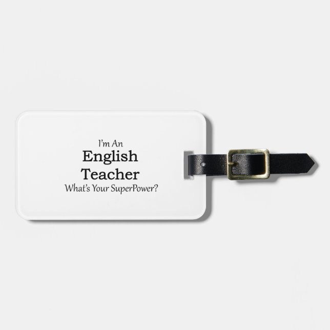 Étiquette À Bagage Professeur d'Anglais (Devant horizontal)