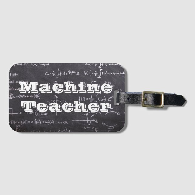 Étiquette À Bagage Professeur de machine (Devant Horizontal)