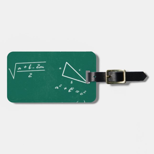 Étiquette À Bagage professeur de mathématiques algebra geek (Devant horizontal)