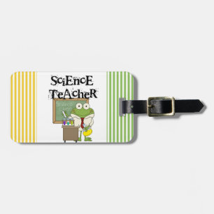 Étiquette À Bagage Professeur de Sciences de grenouille