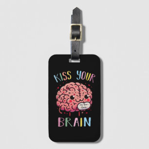 Étiquette À Bagage Professeur Kiss Your Brain