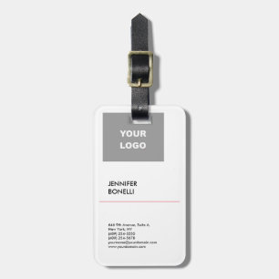 Étiquette À Bagage Professionnel simple minimaliste moderne ajouter v