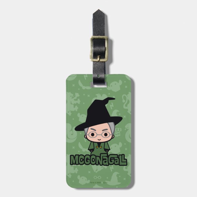 Étiquette À Bagage Professor McGonagall Cartoon Character Art (Devant Vertical)