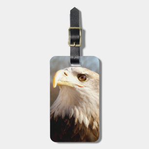 Étiquette À Bagage Profil américain fait sur commande d'Eagle chauve