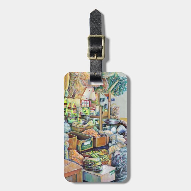 Étiquette À Bagage Promesses charmantes d'un beau centre de Tekka (Devant Vertical)