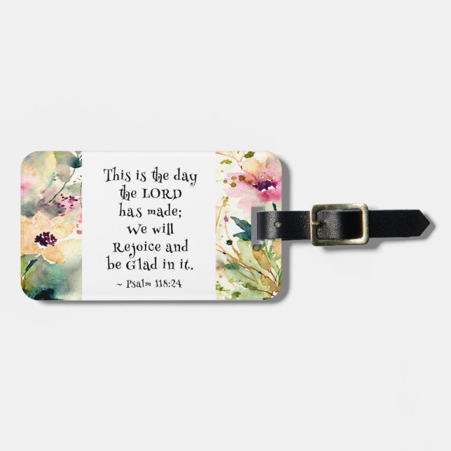 Étiquette À Bagage Psaume 118:24 C'est le jour où le Seigneur a fait  (Devant horizontal)