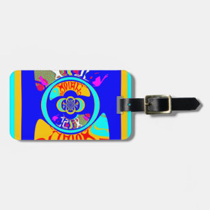 Étiquette À Bagage Psychedelic Groove : Pop Art Énergie Abstraite