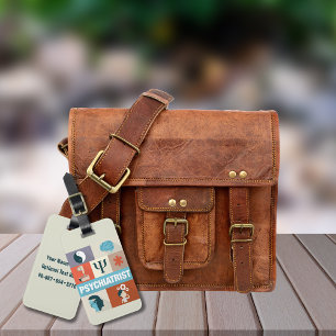 Étiquette À Bagage Psychiatre Professionnel Iconique Conçu