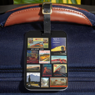 Étiquette À Bagage Publicité ferroviaire vintage