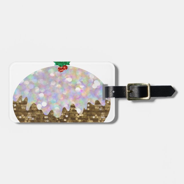 Étiquette À Bagage puddings de Noël (Devant horizontal)