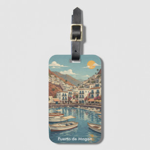 Étiquette À Bagage Puerto de Mogán vintage Grande Canarie île des Can