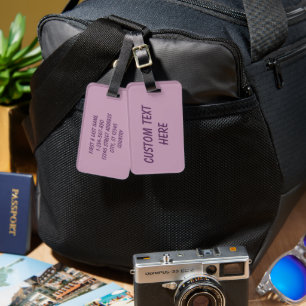 Étiquette À Bagage Puits de mauve solides simples