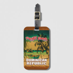 Étiquette À Bagage Punta Cana Dominicaine - Souvenir Vintage 80s