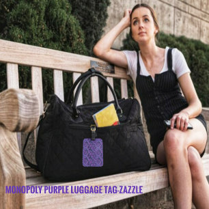 Étiquette À Bagage Purple monopoly
