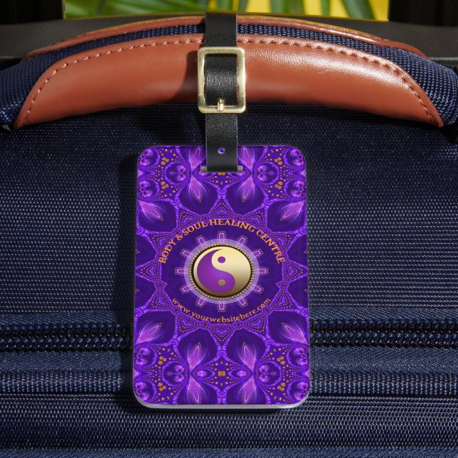 Étiquette À Bagage Purple or rose énergie guérir Mandala (Insitu Rectoal 2)