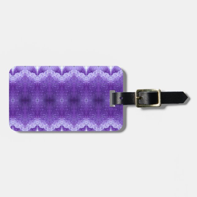 Étiquette À Bagage Purples Ikat (Devant horizontal)