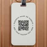 Étiquette À Bagage QR Code Modern Grey Site professionnel<br><div class="desc">Un simple code QR gris personnalisé bagage tag modèle dans un style minimaliste moderne qui peut être facilement mis à jour avec votre code QR,  nom d'entreprise ou site Web et texte personnalisé,  par exemple,  scannez-moi vers...  #QRcode #bagage #business</div>