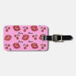 Étiquette À Bagage RAB Rockabilly Baisers de Cerise sur Rose