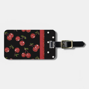 Étiquette À Bagage RAB Rockabilly Très Cerises Noires