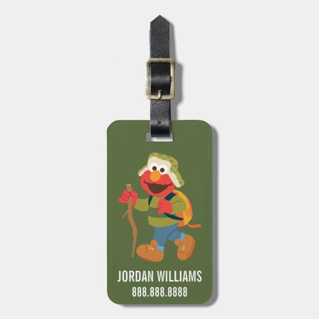 Étiquette À Bagage Randonnée dans les bois d'Elmo | Ajouter vos infor (Devant Vertical)