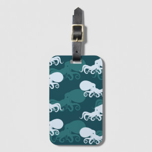 Étiquette À Bagage Rangées de motif de poulpe
