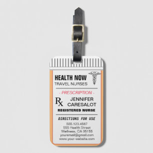 Étiquette À Bagage Rappel de rendez-vous des INFIRMIÈRES DE VOYAGE