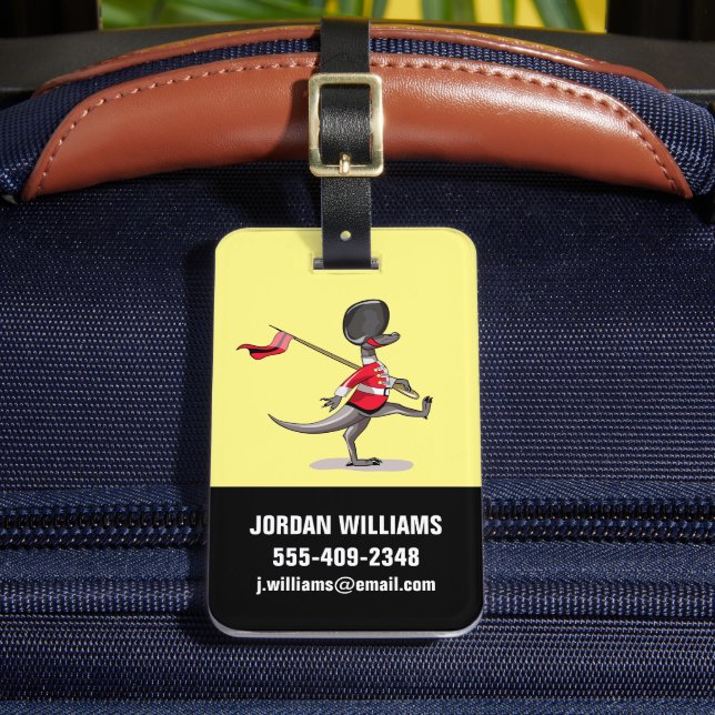 Étiquette À Bagage Raptor Habillé En Garde Britannique. (Insitu Rectoal 2)