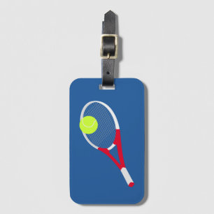 Étiquette À Bagage Raquette de tennis et balle de tennis