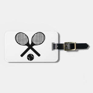 Étiquette À Bagage Raquettes et balle de tennis de tennis