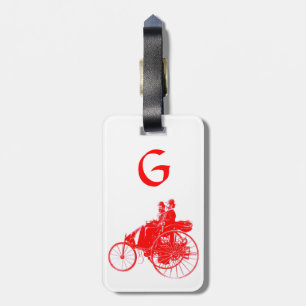 Étiquette À Bagage Rassemblement de voitures anciennes Monogramme