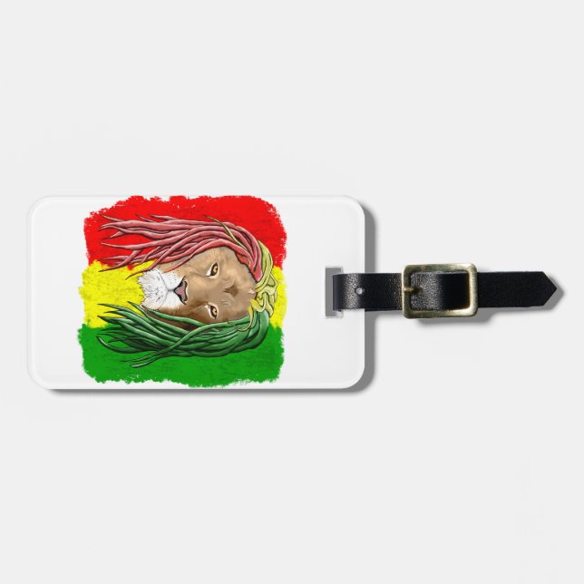 Étiquette À Bagage Rasta Lion (Devant horizontal)